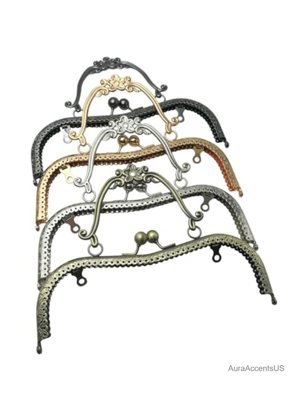 Metal Purse Frame Kiss Clasp for DIY Bag Making Craft Hardware